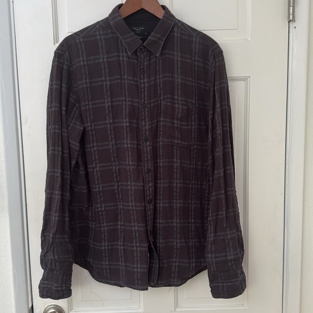 Rag & Bone Black button down shirt